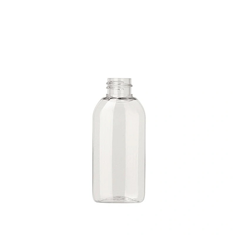 Plastová fľaša oválna 50 ml, priehľadná