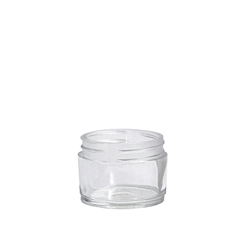 Plastová dóza priehľadná 30 ml s čiernym uzáverom