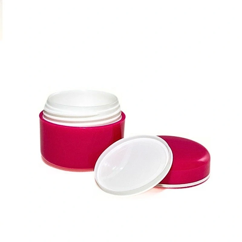 Plastová dóza s medziviečkom, 5 ml ružová