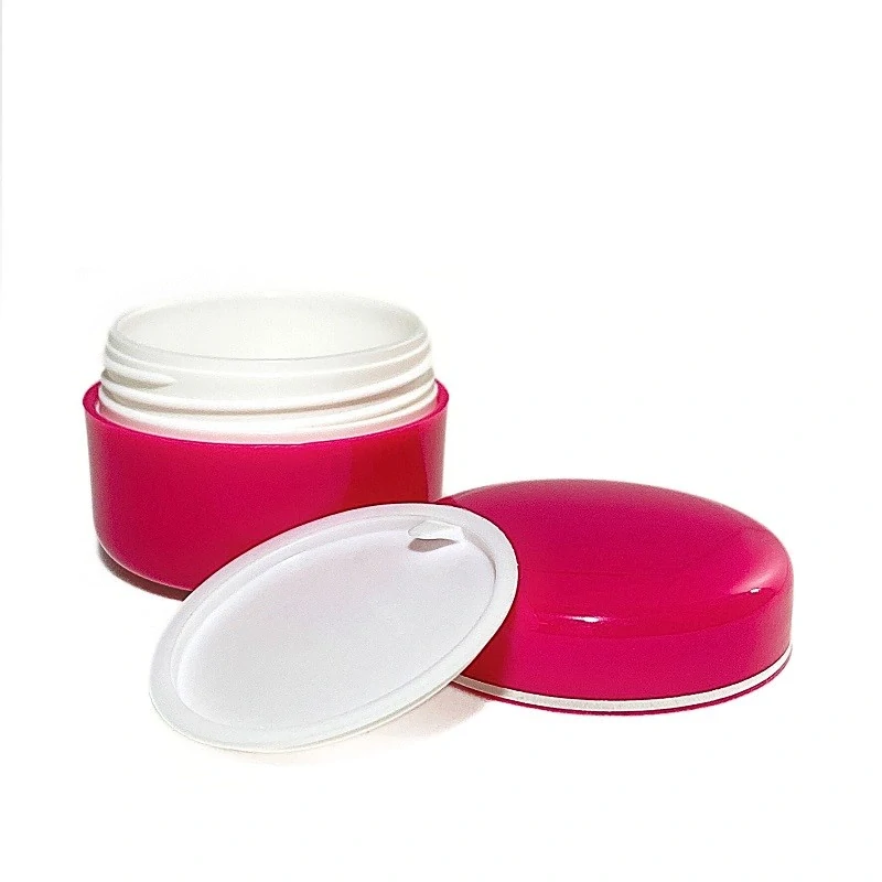 Plastová dóza s medziviečkom, 30 ml ružová
