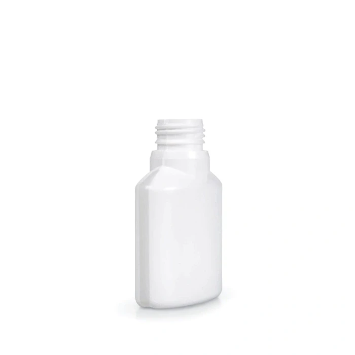 Plastová fľaša HDPE oválna 100 ml, biela