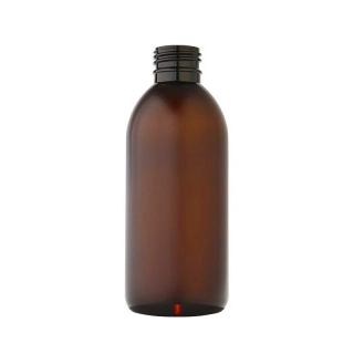 Plastová fľaša 250 ml, hnedá
