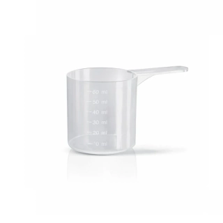 Plastová odmerka 70 ml s rúčkou