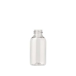 Plastová fľaša oválna 30 ml, priehľadná