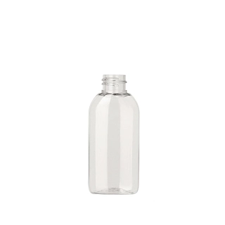 Plastová fľaša oválna 50 ml, priehľadná