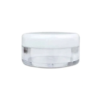 Mini plastová dóza s bielym uzáverom 5 ml