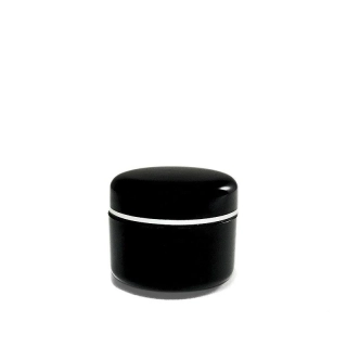 Plastová dóza s medziviečkom, 5 ml čierna