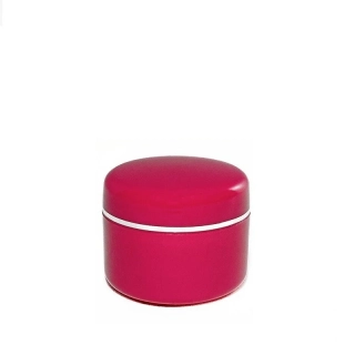 Plastová dóza s medziviečkom, 15 ml ružová