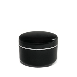 Plastová dóza s medziviečkom, 30 ml čierna
