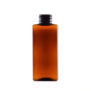 Plastová fľaša Square 250 ml, hnedá