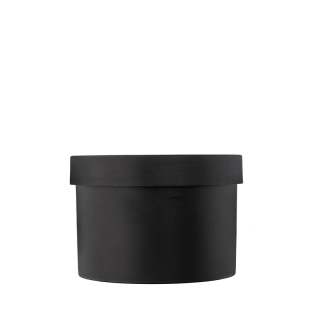 Plastová dóza s uzáverom čierna, 200 ml