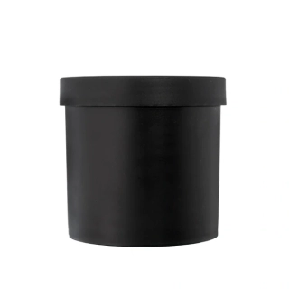 Plastová dóza s uzáverom čierna, 300 ml