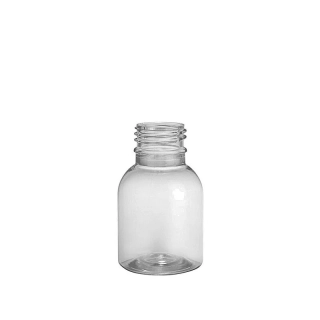 Plastová fľaša 50 ml, priehľadná
