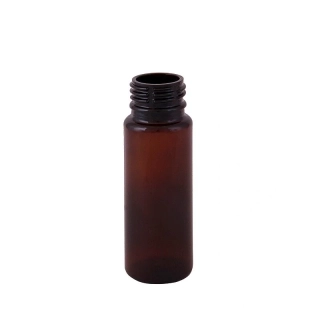 Plastová fľaša 60 ml, hnedá