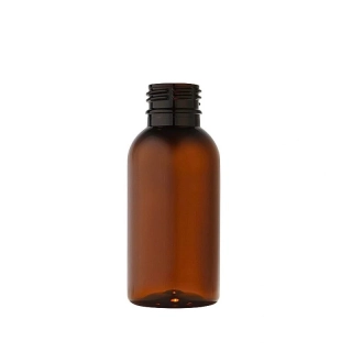 Plastová fľaša 100 ml, hnedá