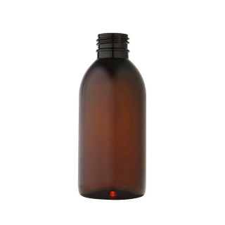 Plastová fľaša 200 ml, hnedá