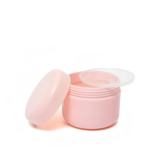 Plastová dóza s medziviečkom, 50 ml svetloružová