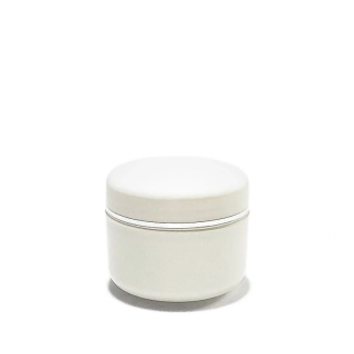 Plastová dóza s medziviečkom, 10 ml biela