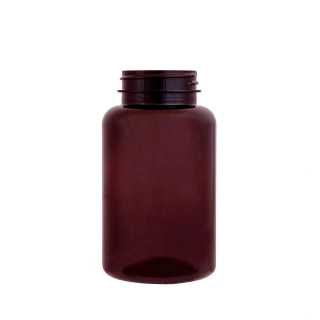 Plastová nádoba na tabletky 250 ml, hnedá