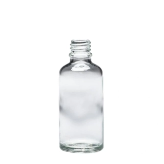 Sklenená fľaša priehľadná 50 ml