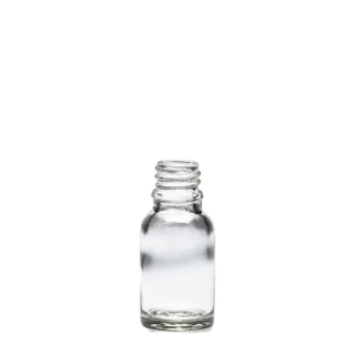 Sklenená fľaša priehľadná 15 ml