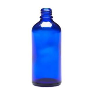 Sklenená fľaša modrá 100 ml